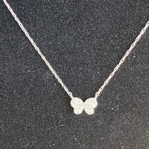 Silver (925) Butterfly Pendant Necklace